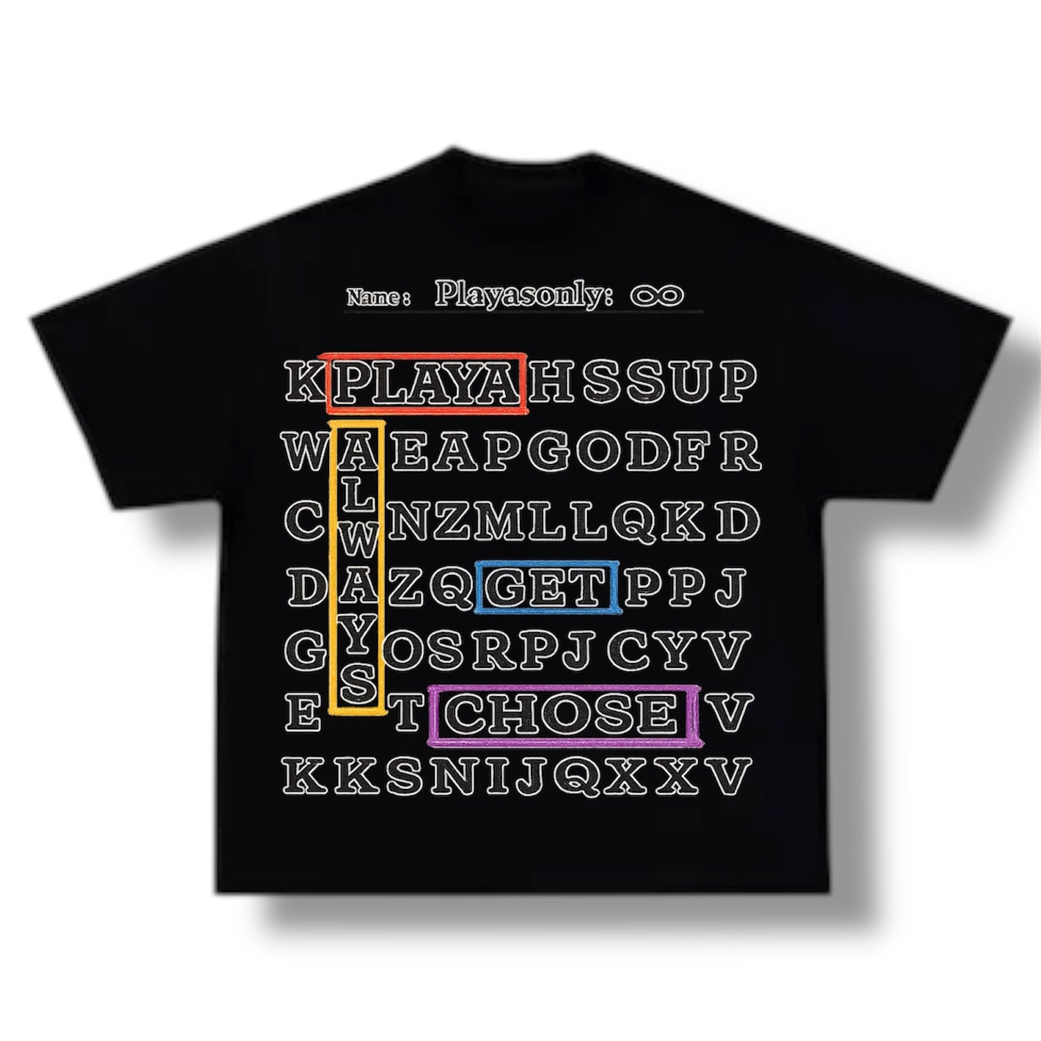 Cross word tee